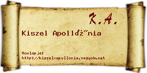Kiszel Apollónia névjegykártya